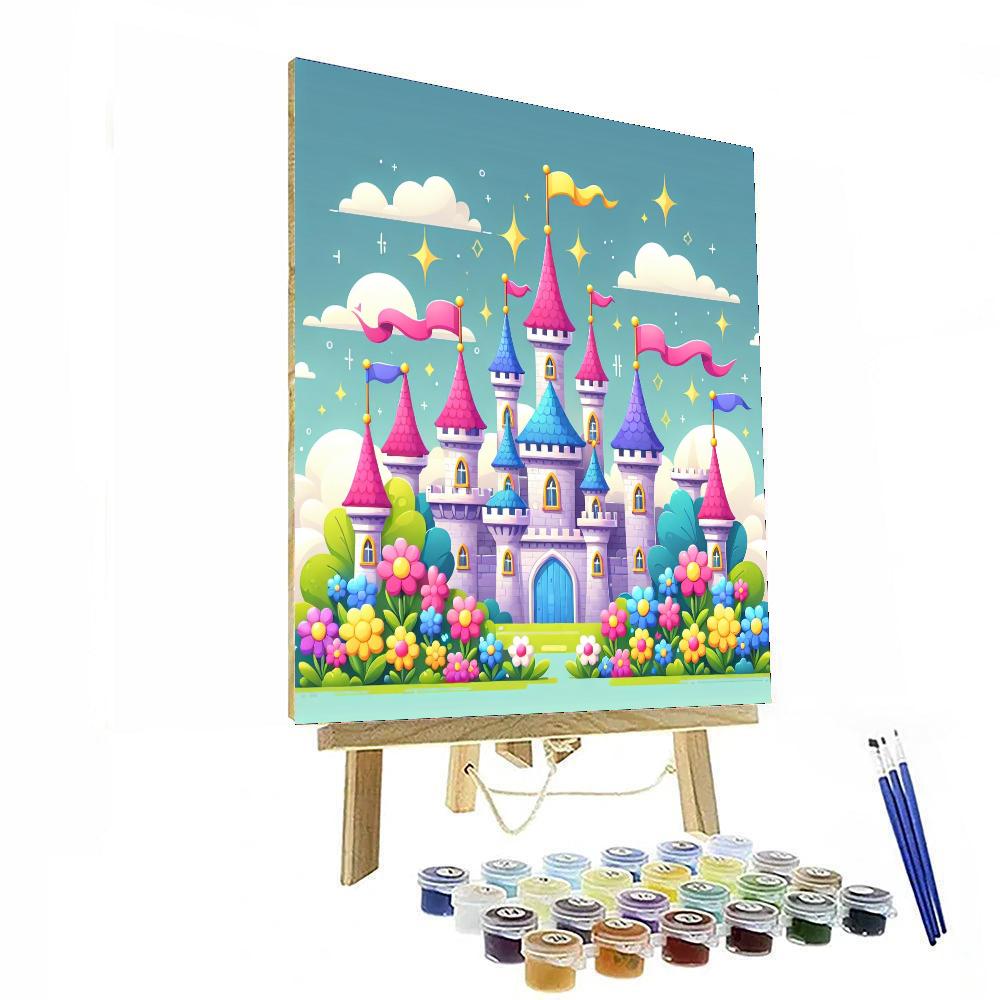 Majestic Fairy Tale Castle Painting Number Kit