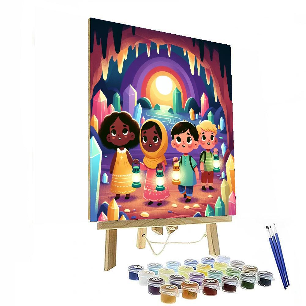 Glittering Gem Grotto Numbered Painting Kits