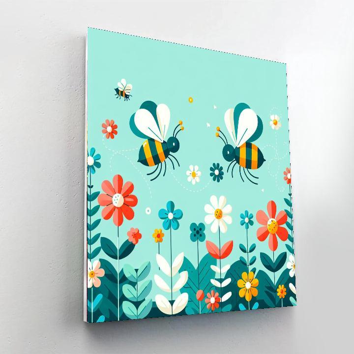 Friendly Bees DIY Paint By Numbers