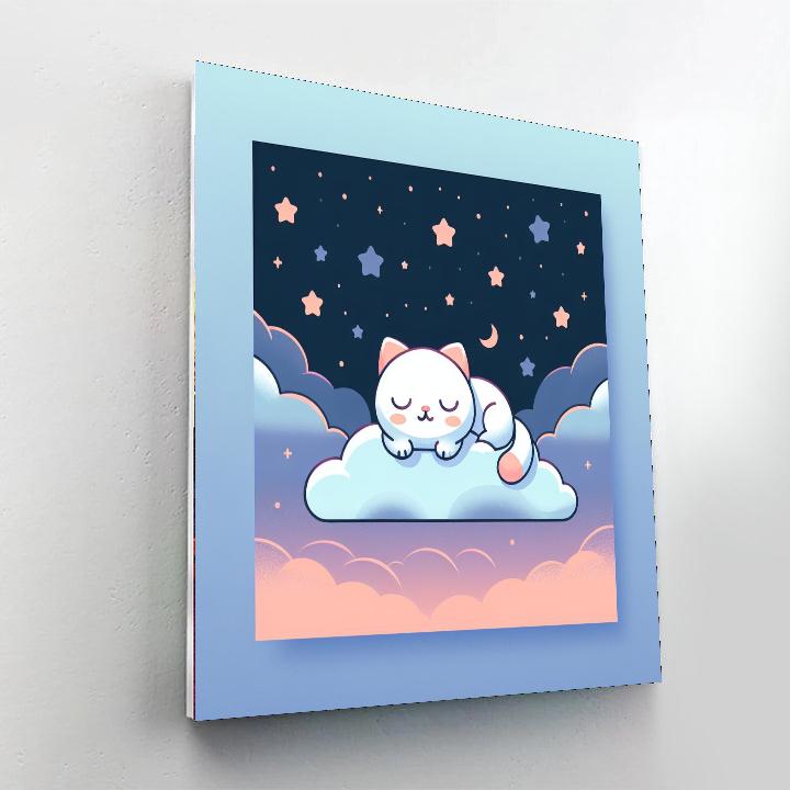 Celestial Catnap Painting Number Kit