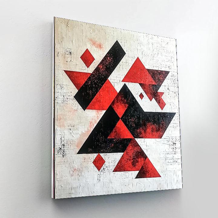 Kazimir Malevich Inspired Contrast Of Elements  DIY Paint By Numbers