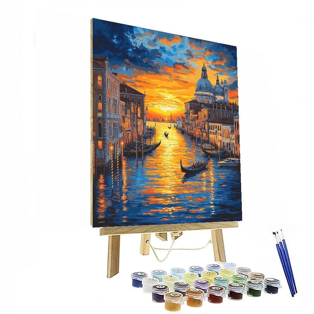 Francesco Guardi Inspired Romantic Venetian Twilight  Paint By Numbers Kits