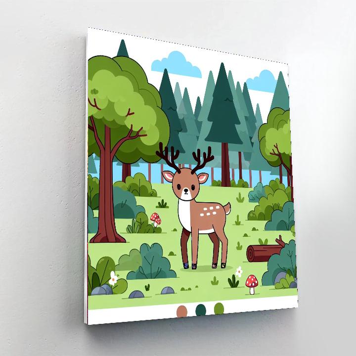 Dashing Deer Discovery Painting Number Kit