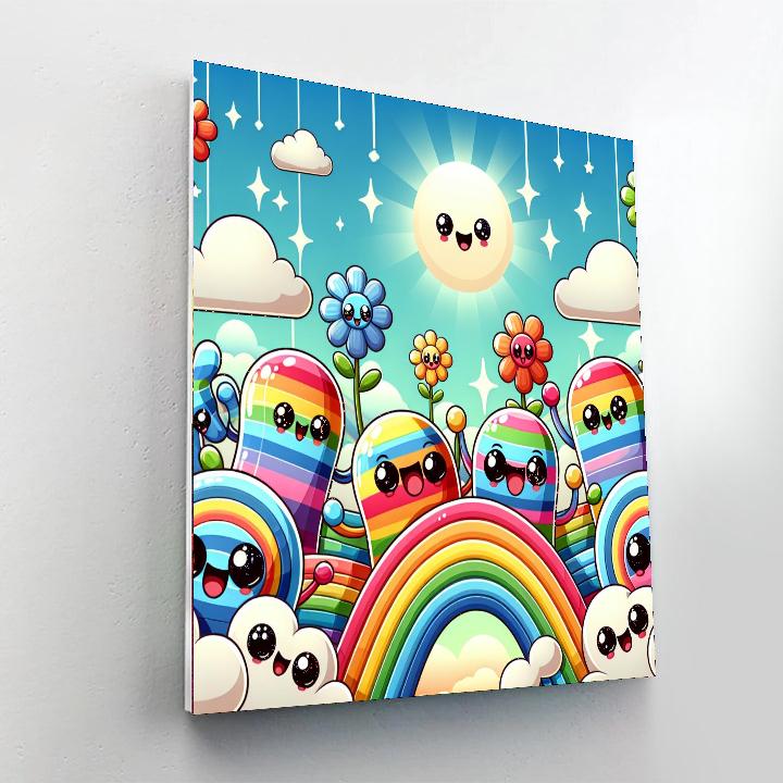 Bouncy Rainbow Pals Painting By Numbers Kit
