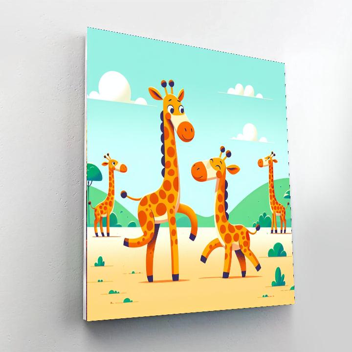 Giggly Giraffe Gala Paint By Color