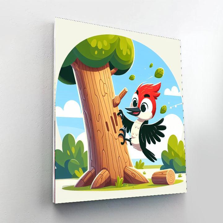 Wacky Woodpecker Painting By Numbers Kit