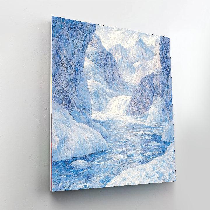 Georges Seurat Inspired Glacial Dreamscape  Paint By Numbers Art