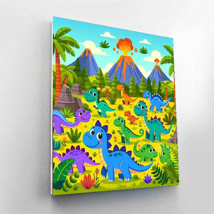 Dinosaur Expedition Team Paint By Numbers Art