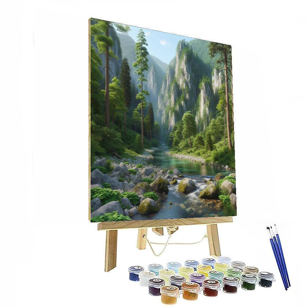 Quiet Mountain Stream Painting By Numbers Kit
