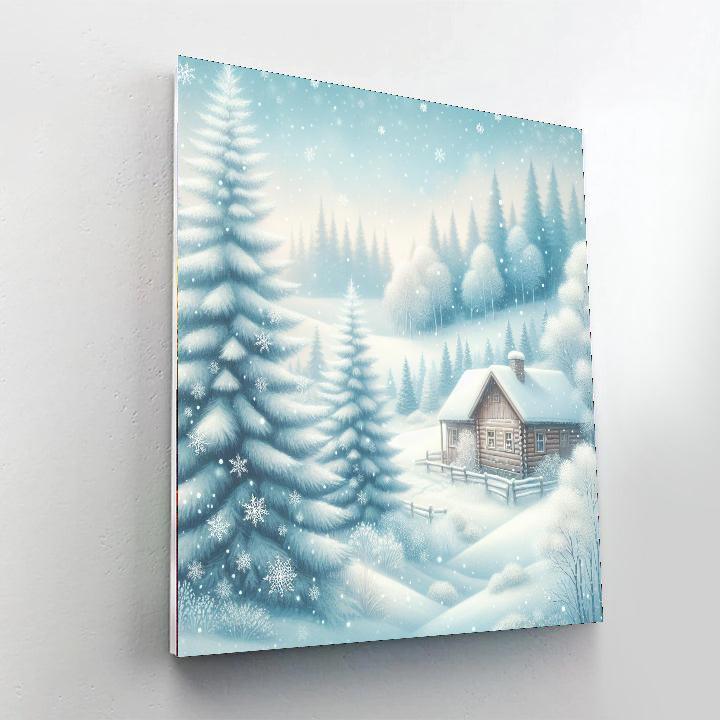 Serene Snowy Escape DIY Paint By Numbers