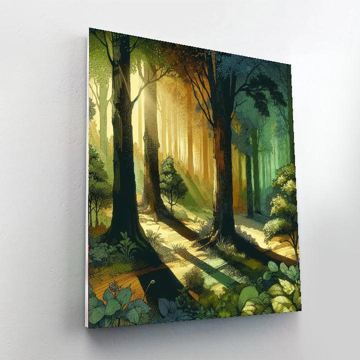 Radiant Forest Paint By Number