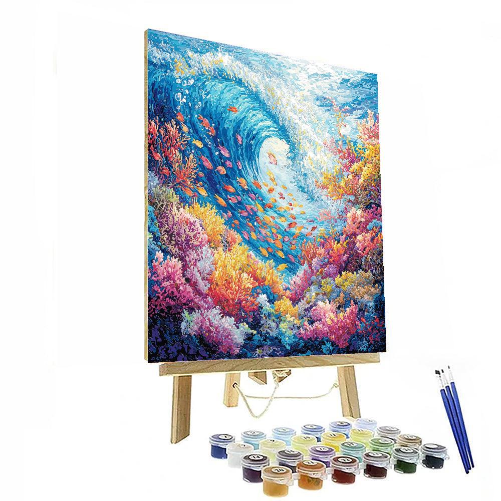 Hokusai Inspired Underwater Reverie  Paint By Numbers Kits