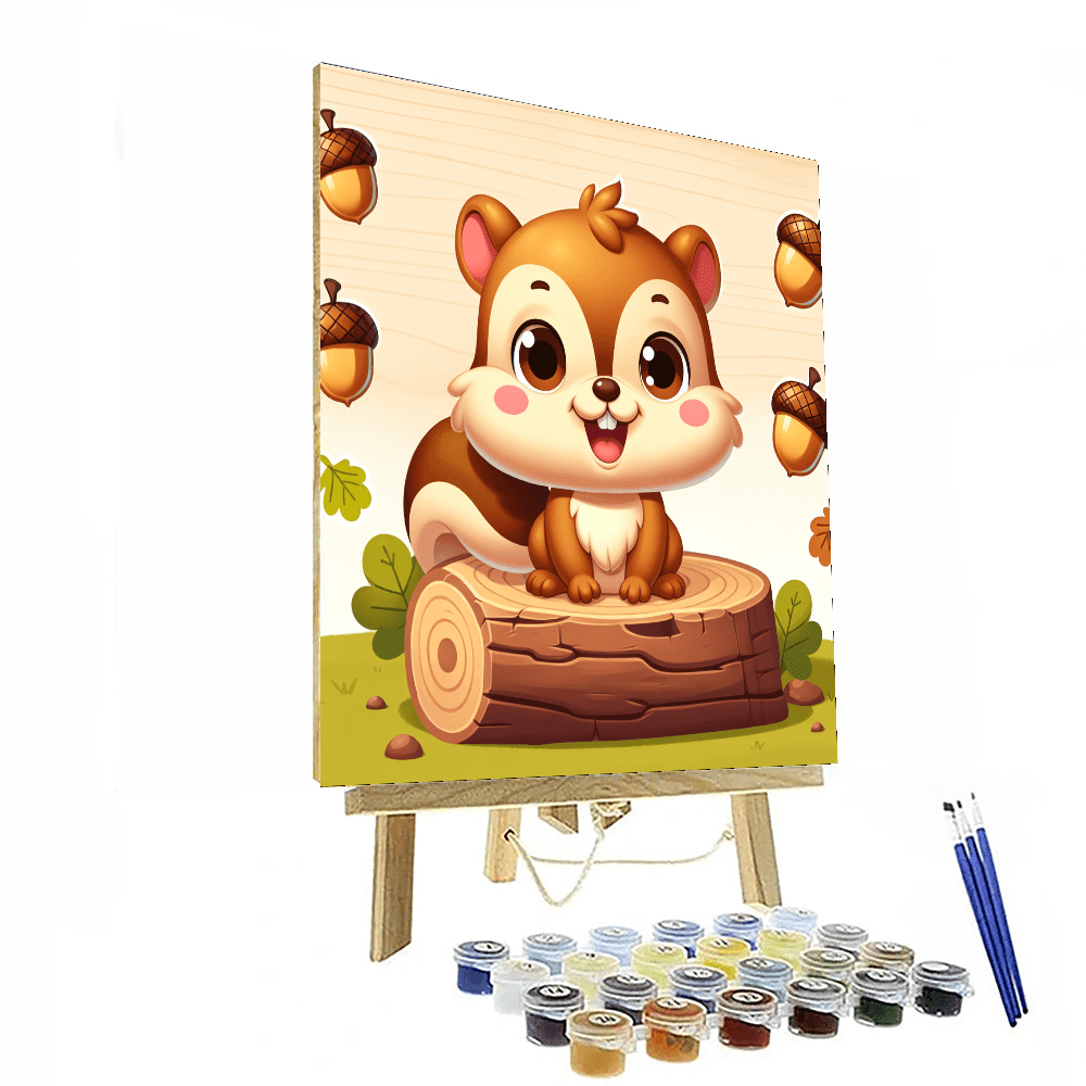 Cheeky Chipmunk Painting Number Kit