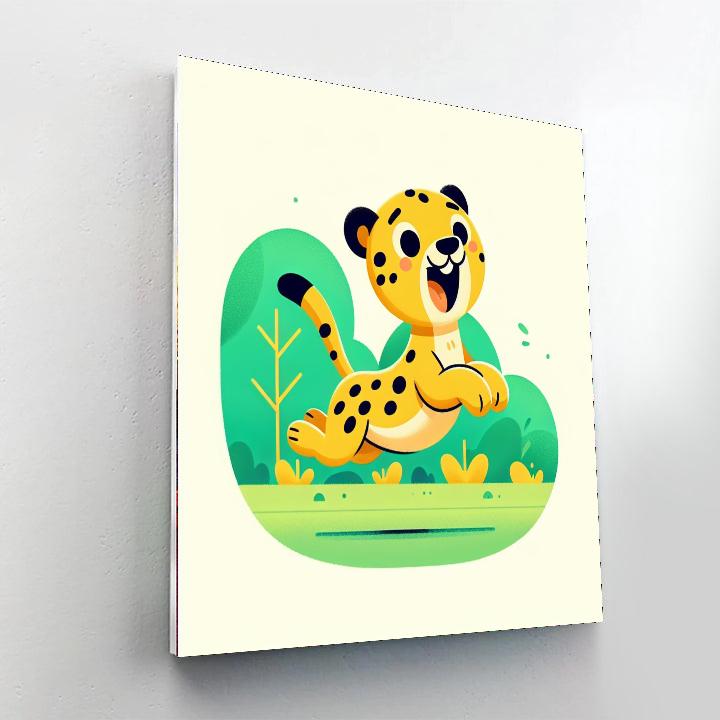 Bouncy Cheetah Painting By Numbers Kit