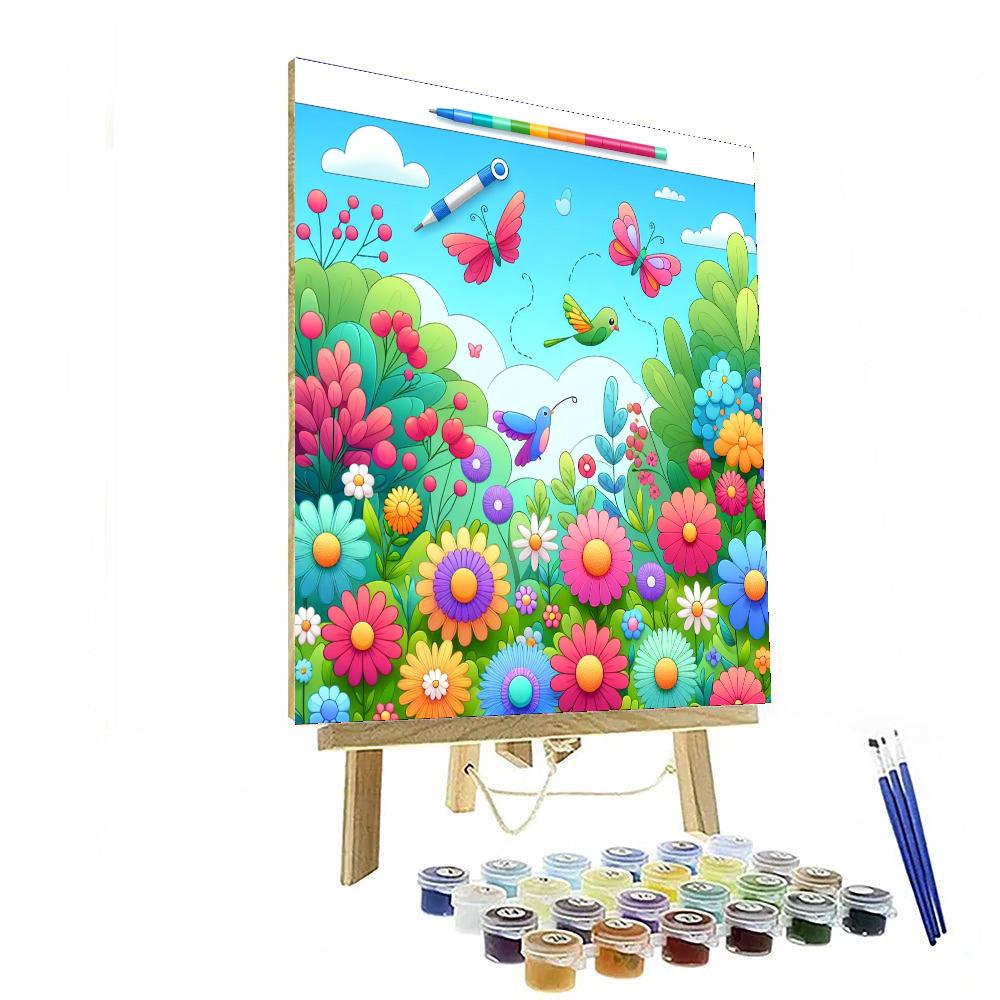Colorful Garden Harmony Painting Number Kit