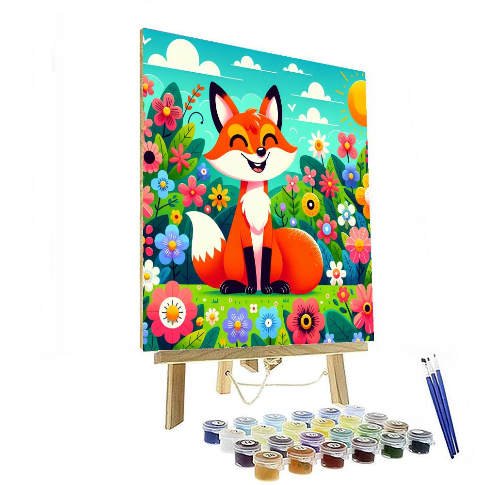 Friendly Fox In The Meadow Paint By Numbers Kits