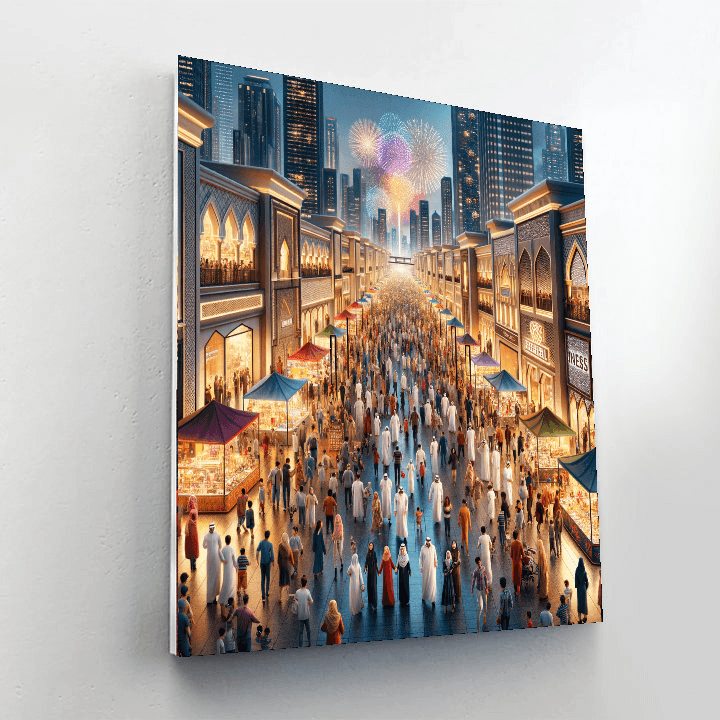 Dubai Shopping Festival Number Painting