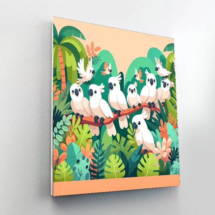 Curious Cockatoos Numbered Painting Kits