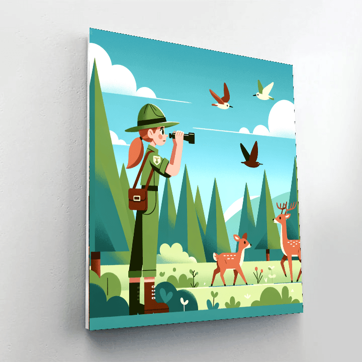 Forest Ranger's Discovery Paint By Numbers