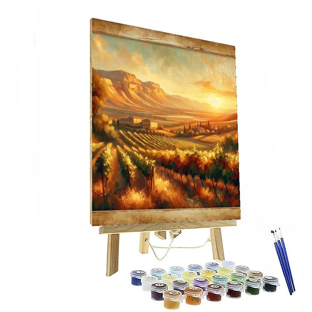 Mediterranean Vineyard Sunset DIY Paint By Numbers