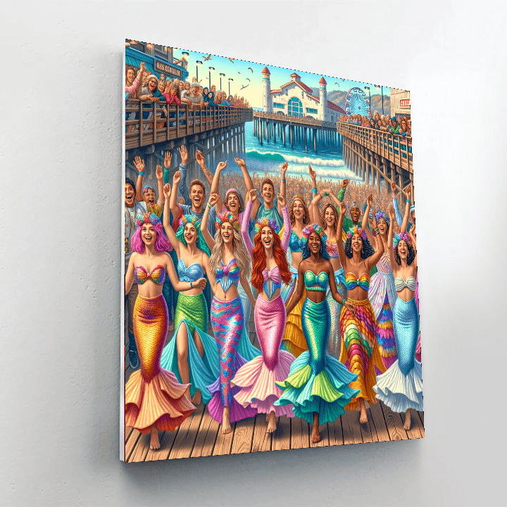 Mermaid Parade Painting By Numbers Kit