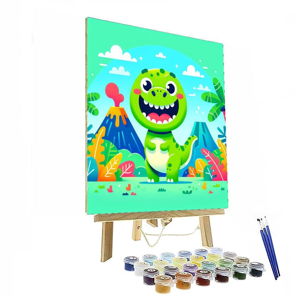 Silly T-rex Paint By Color
