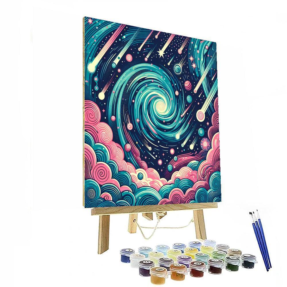 Cosmic Carousel Of Stars Paint By Number