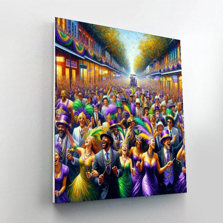 Lively Mardi Gras Parade Numbered Painting Kits