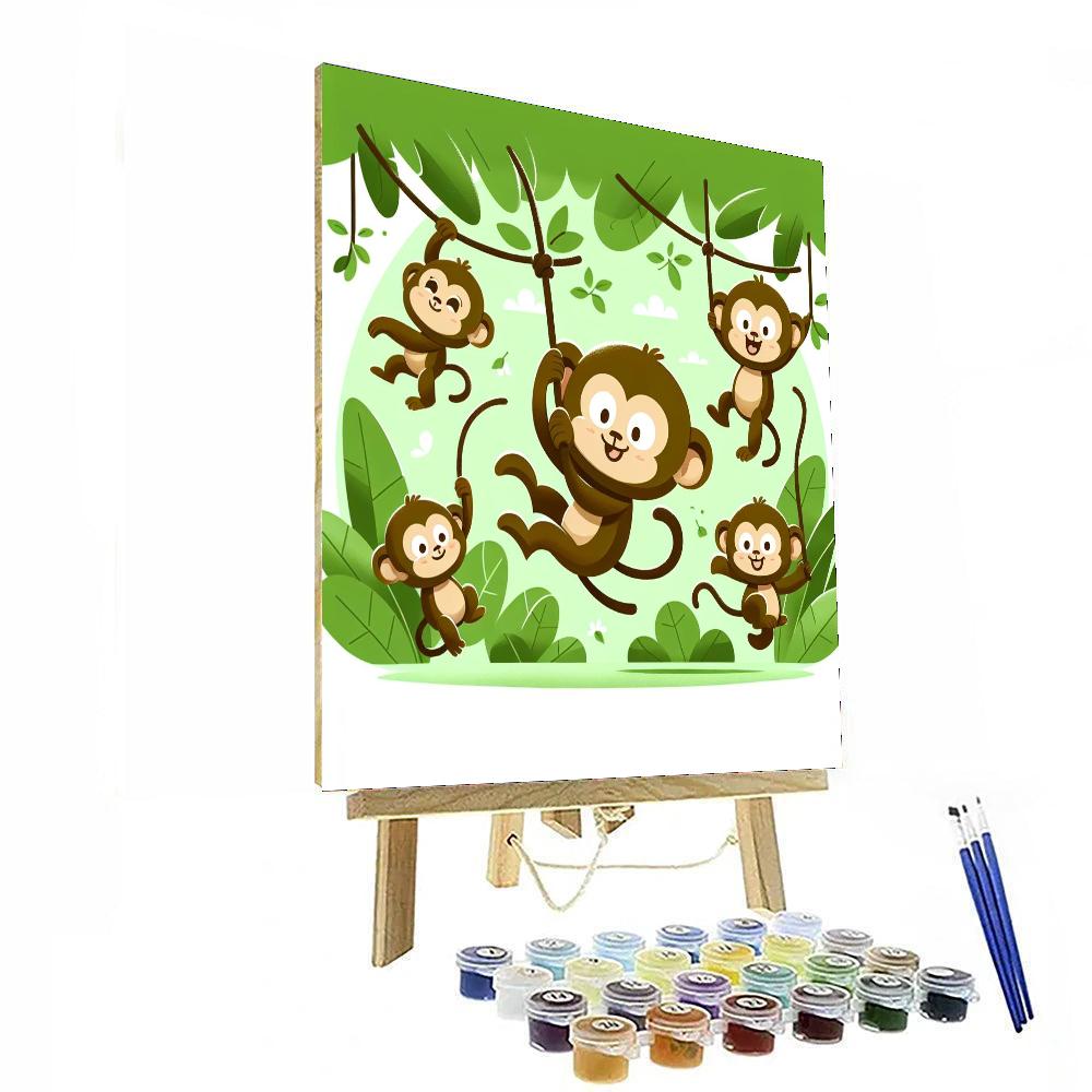 Mischievous Monkey Business Numbered Painting Kits