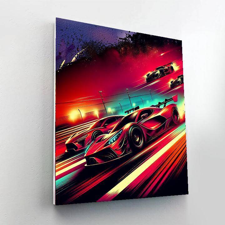 Racecar's High-speed Thrill Paint By Numbers Art