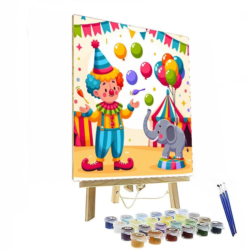 Circus Extravaganza Fun Paint By Numbers Art