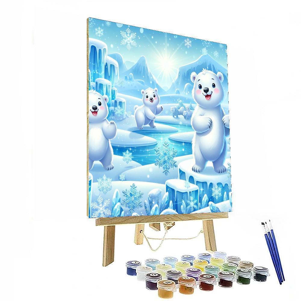 Polar Bear Wonderland Painting By Numbers Kit