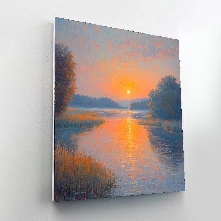 Claude Monet Inspired Monet's Evening Serenity  Numbered Painting Kits