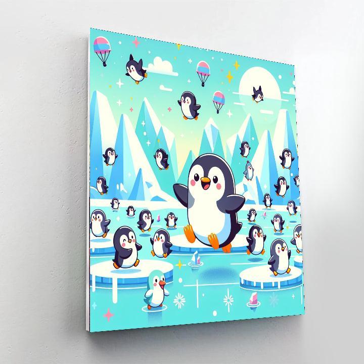 Silly Penguins Paint By Numbers Art