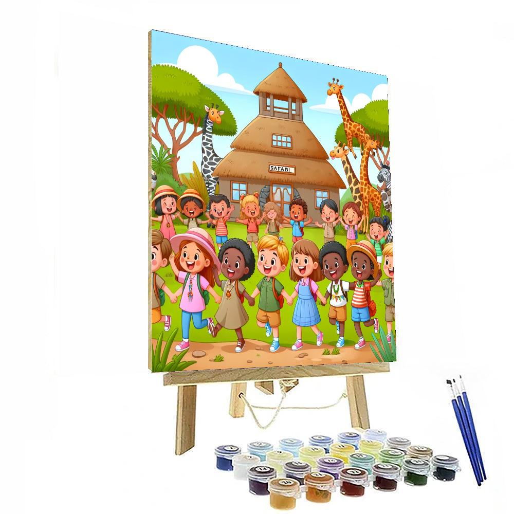 Safari Camp Number Painting