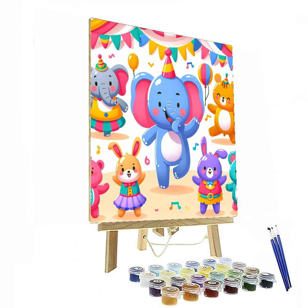 Dancing Animals At The Fair Paint By Numbers Art