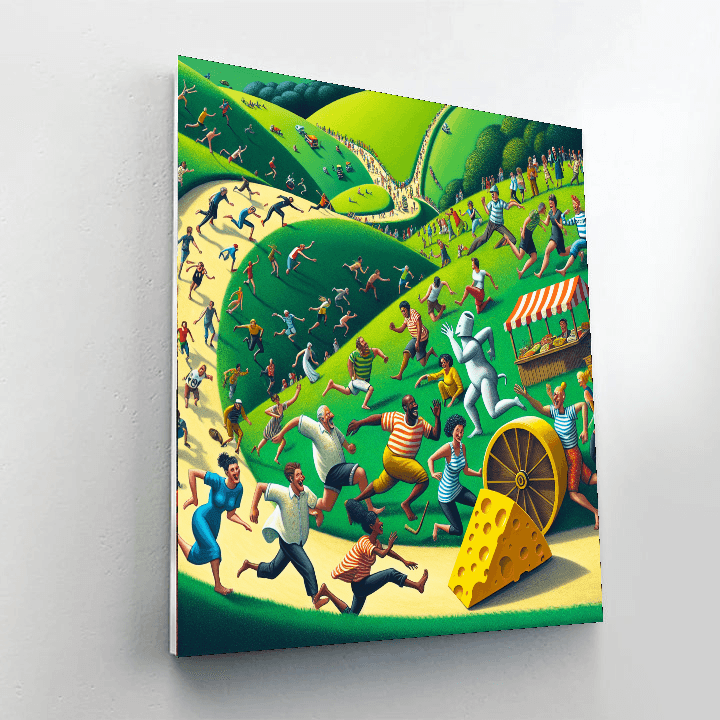 Cheese Rolling Festival - Gloucestershire, England Number Painting