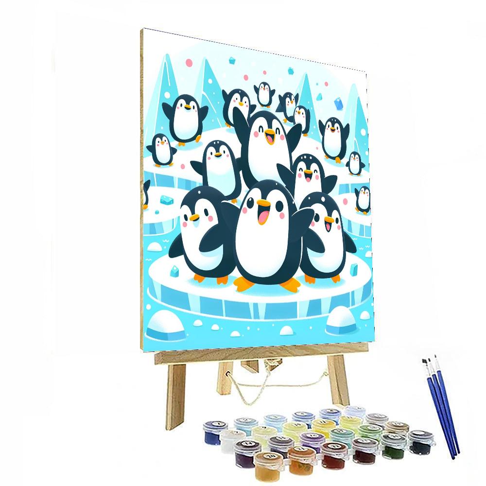 Penguin Palooza Number Painting