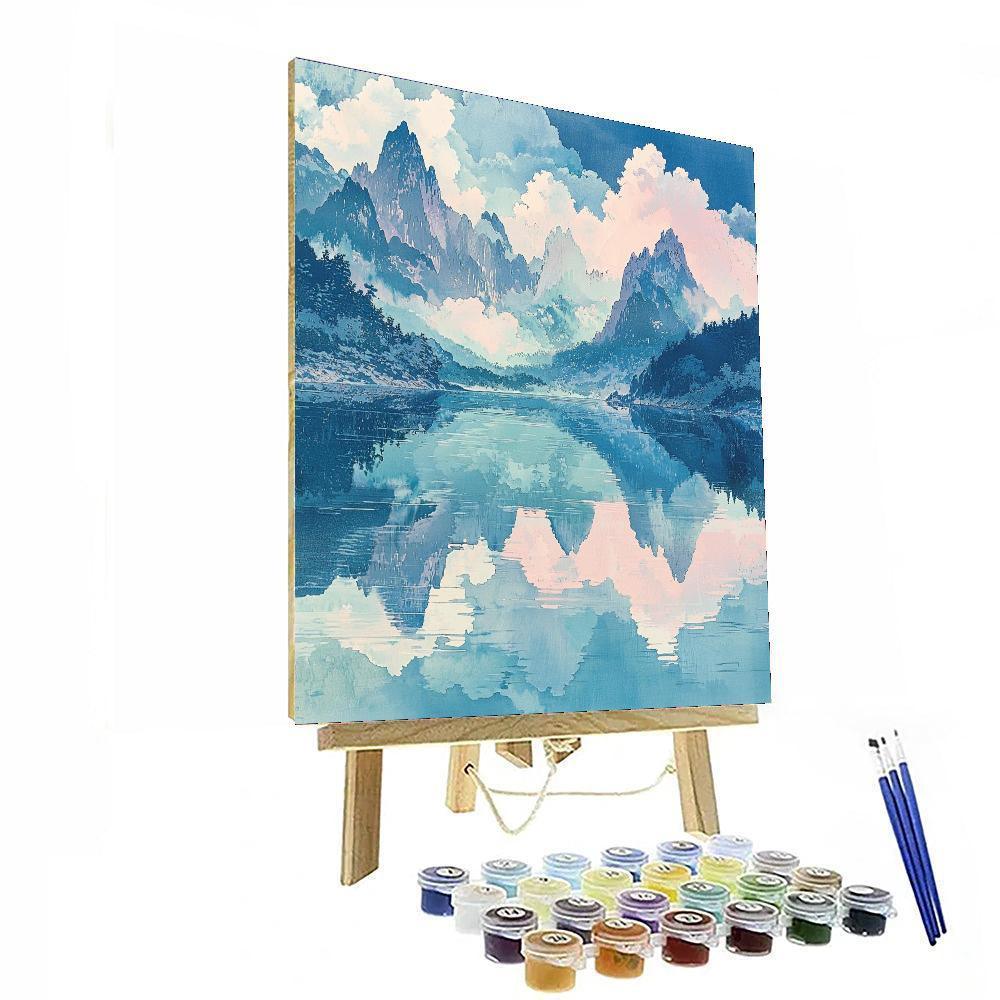 Hiroshige Inspired Mountain Harmony  Painting By Numbers Kit