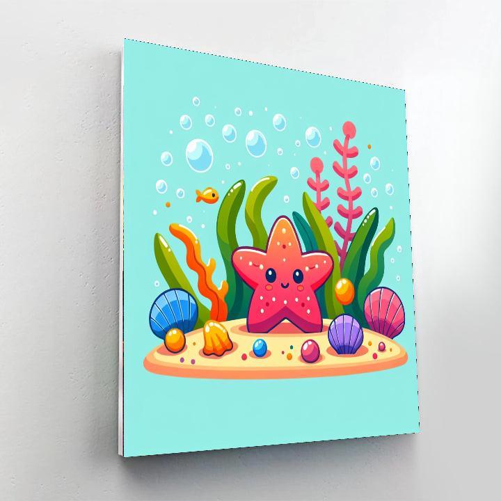 Curious Starfish DIY Paint By Numbers