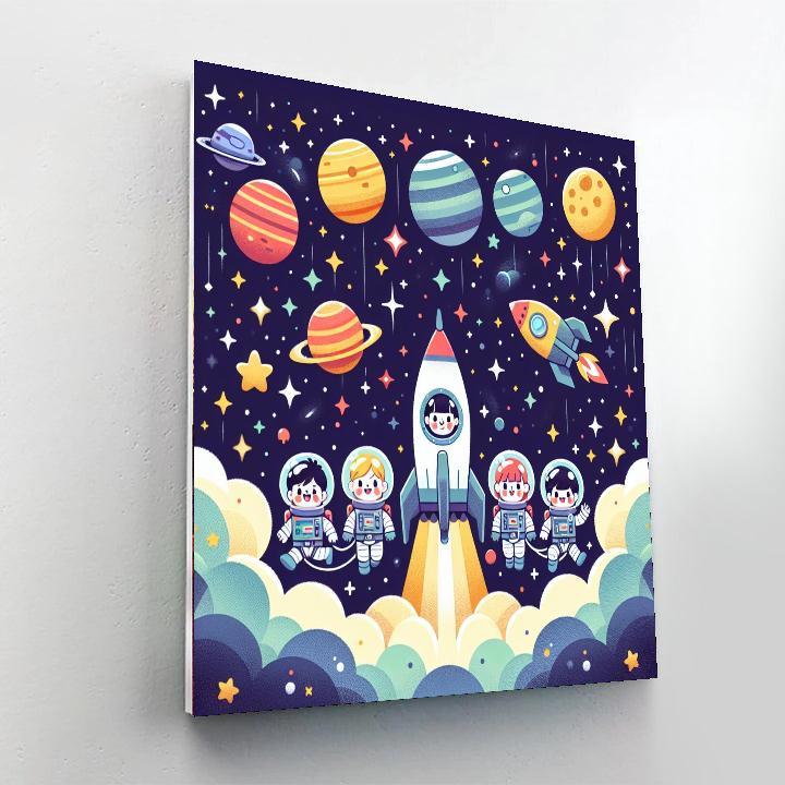 Galactic Explorers Club DIY Paint By Numbers