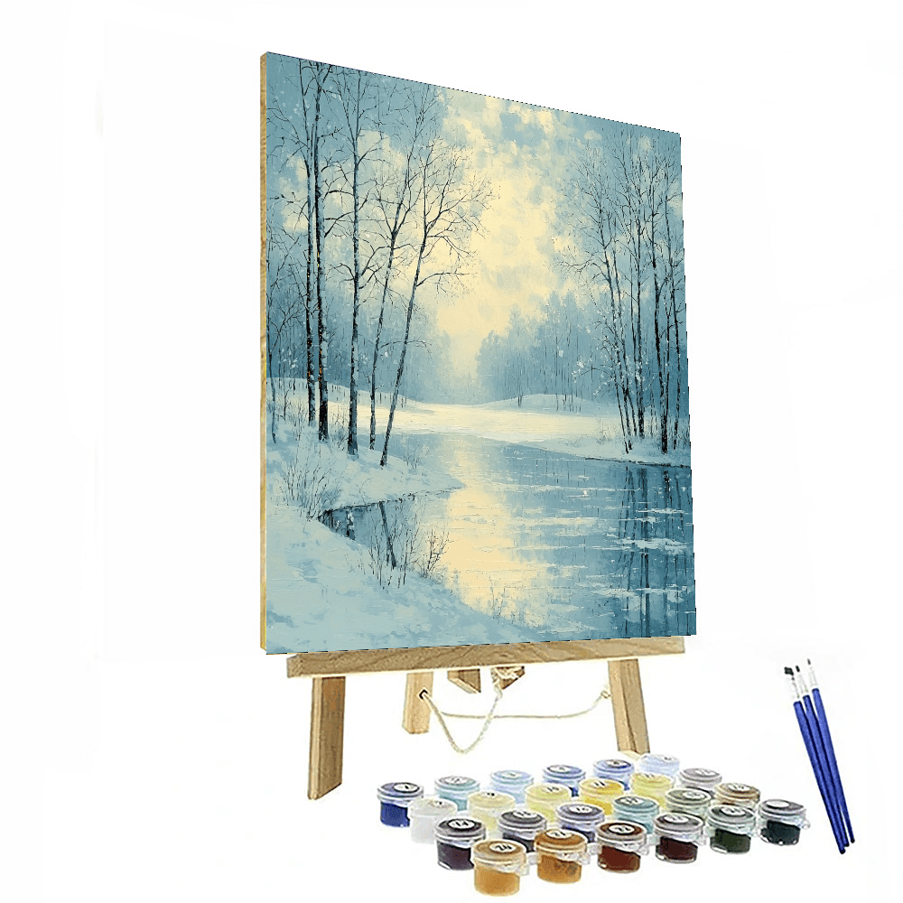 Caspar David Friedrich Inspired Enchanted Winter - DIY Painting By Numbers Kit