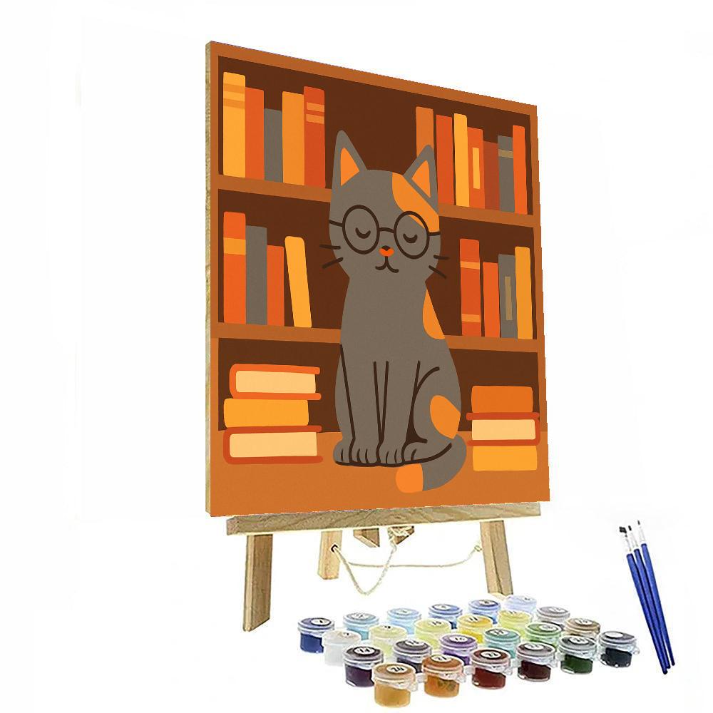 Clever Cat's Library DIY Paint By Numbers