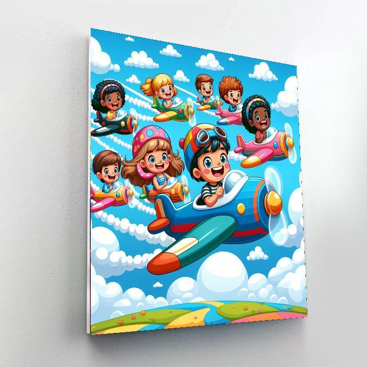 Pint-sized Pilots Paint By Numbers Art