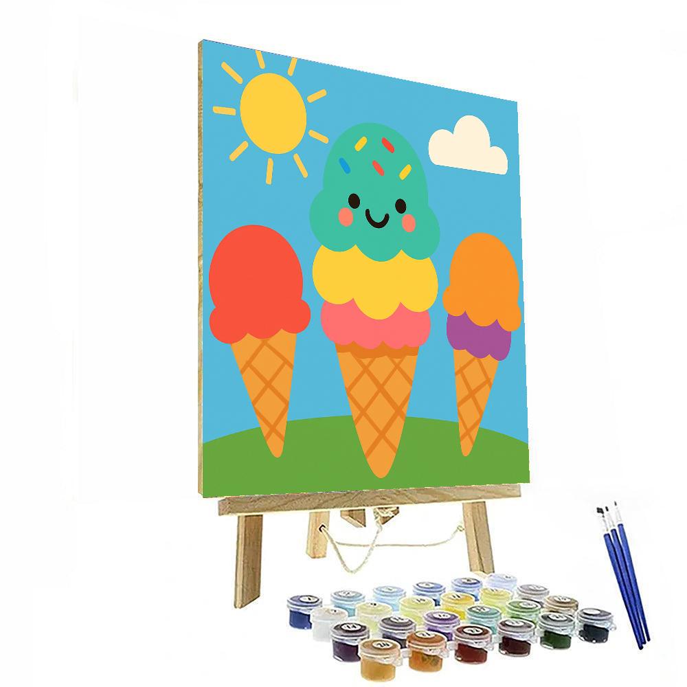 Artful Ice Cream Adventure Painting By Numbers Kit