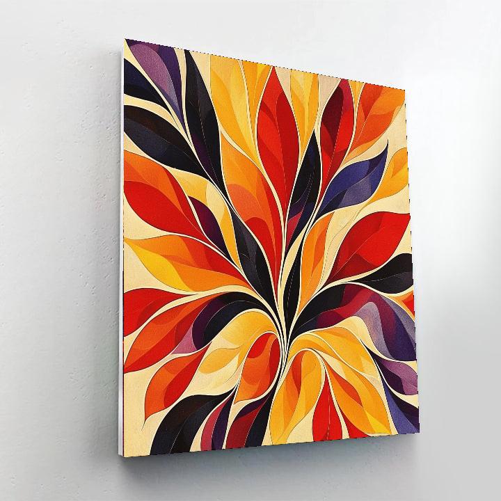 Leonardo Da Vinci Inspired Abstract Bloom  Paint By Numbers