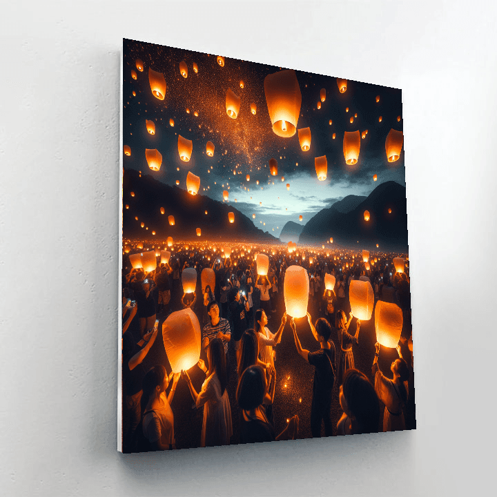 Taiwan Lantern Festival - Pingxi, Taiwan Paint By Color