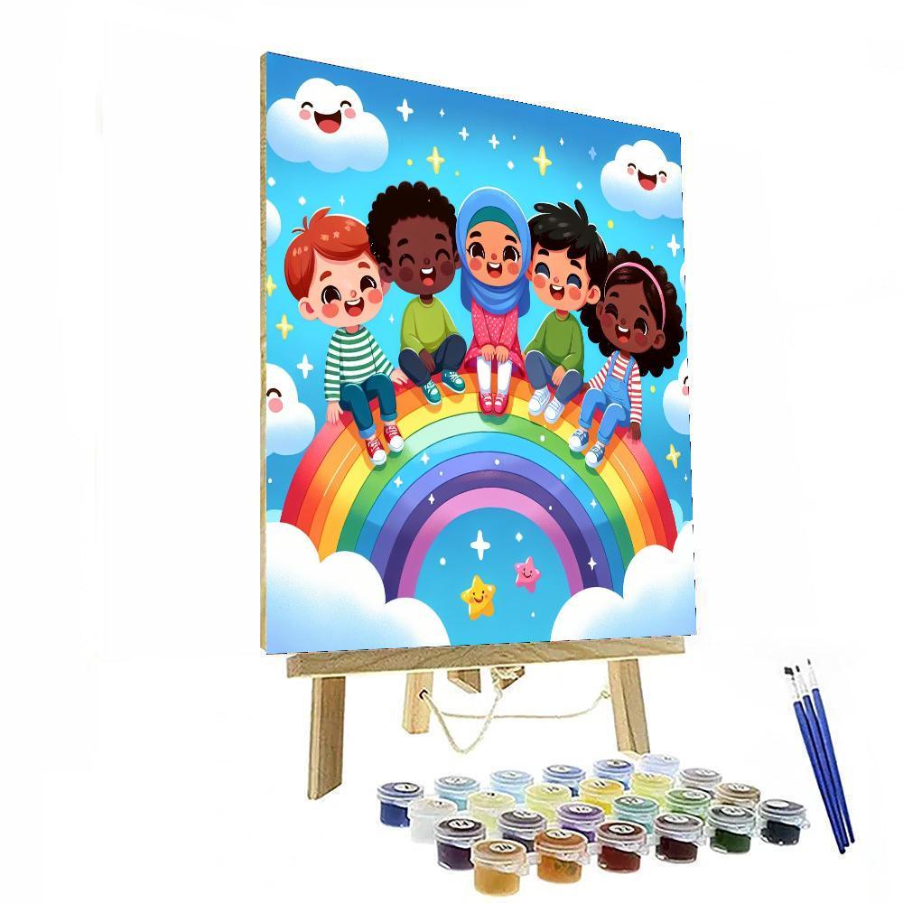 Rainbow Adventure In The Sky Paint By Numbers