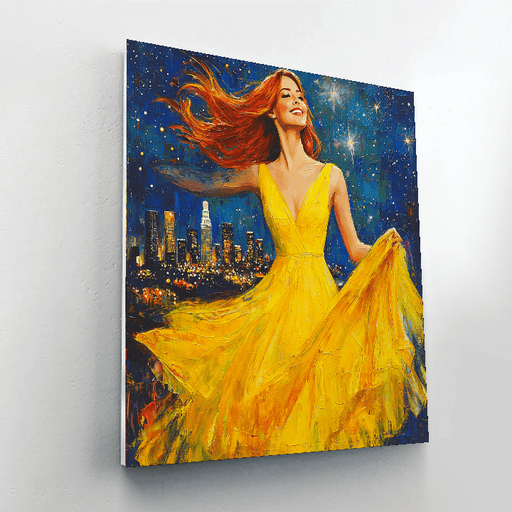 Emma Stone: Golden Glow Of La La Land Dreams Paint By Numbers Kits