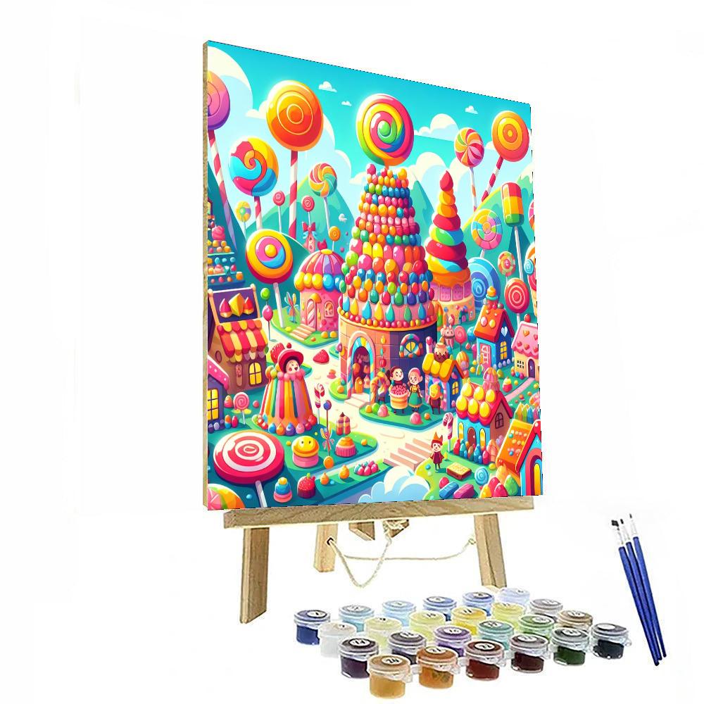 My Adventure In Candyland Painting Number Kit
